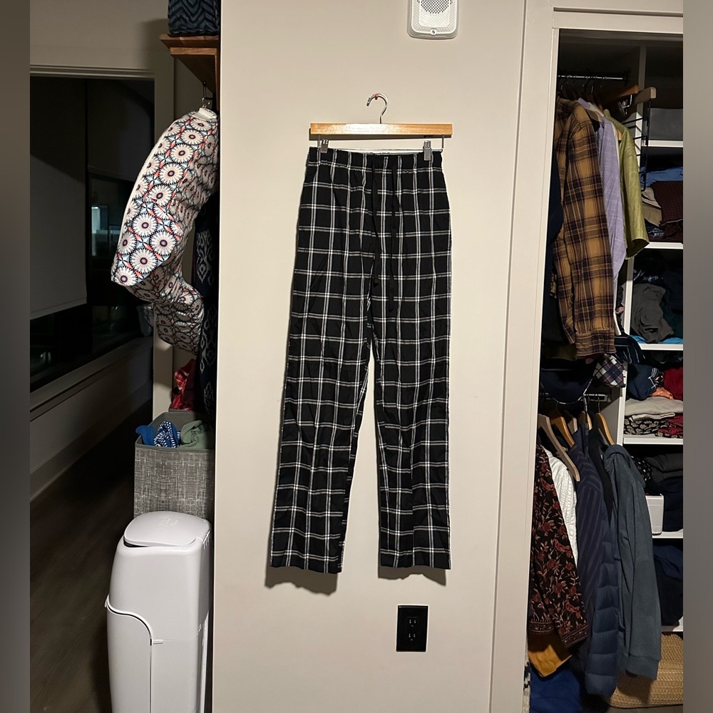 Black checkered pajamas